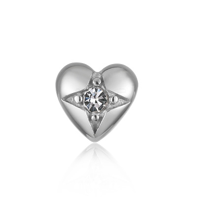 316L Surgical Stainless Steel Micro Pave Clear Cubic Zirconia Tongue Rings FS-WG6EDE0-03-1