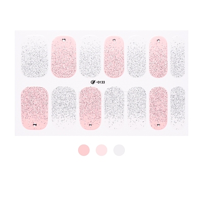 Glitter Nail Wraps Polish Decal Strips MRMJ-T078-0133-1
