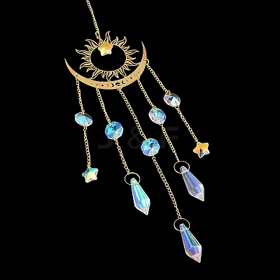 Brass Big Pendant Decorations HJEW-M005-04C-G-1