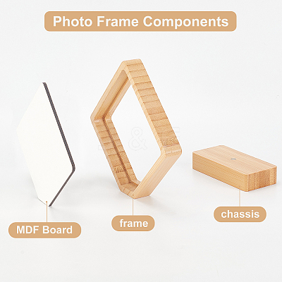 MDF Board Heat Transfer Blanks Photo Frame DIY-WH0204-74-1