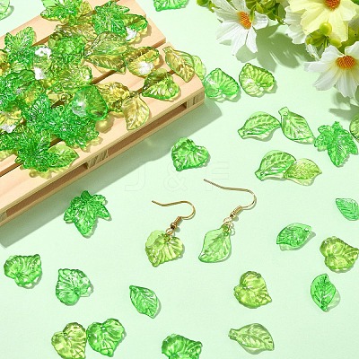 240Pcs 8 Styles Transparent Acrylic Pendants TACR-YW0003-52-1