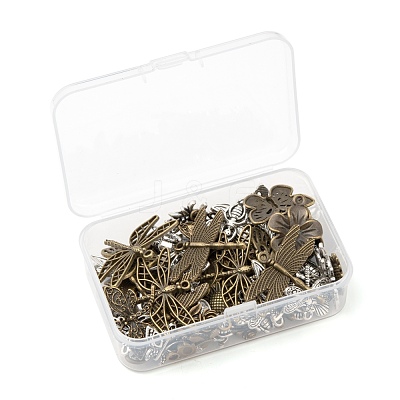 96Pcs 24 Style Tibetan Style Alloy Pendants TIBE-LS0001-03-1