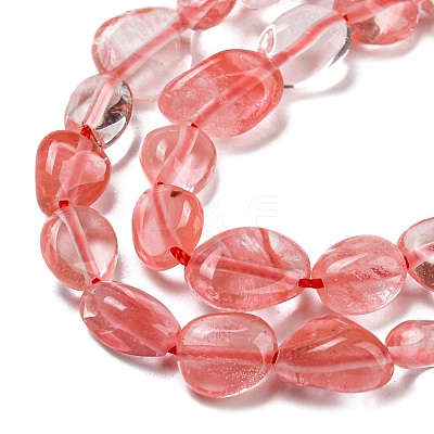 Cherry Quartz Glass Beads Strands G-P497-01A-10-1