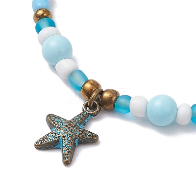 Alloy Charm Bracelets BJEW-JB11721-01-1