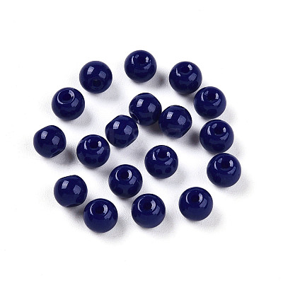 Opaque Solid Color Glass Beads GLAA-N007-4mm-A06-1