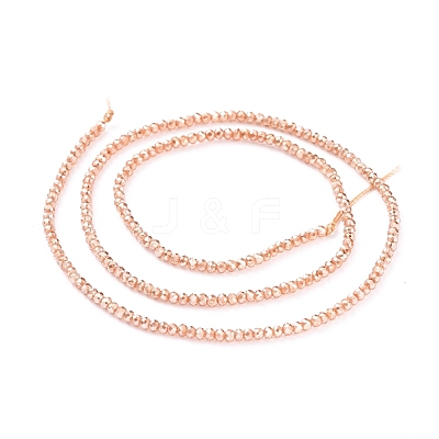 Electroplate Glass Beads Strands EGLA-F149-PL-02-1
