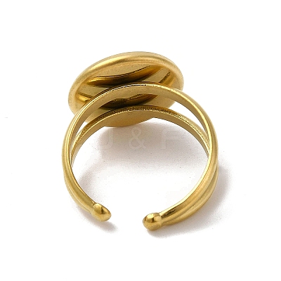 Ion Plating(IP) 304 Stainless Steel Cuff Ring Settings STAS-E202-02A-G-1