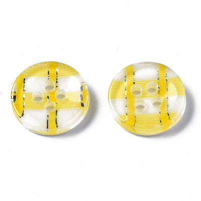 Resin Buttons BUTT-N017-01G-1