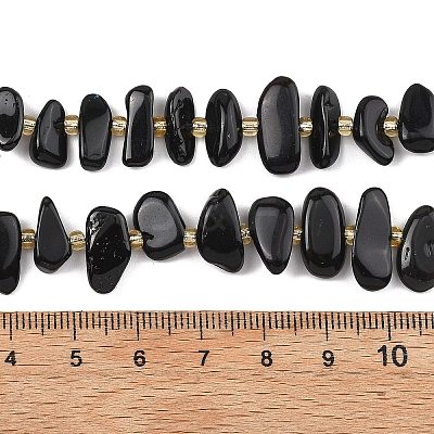 Natural Black Onyx(Dyed & Heated) Beads Strands G-F821-A03-01-1