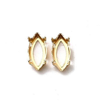 Horse Eye Brass Sew on Prong Settings KK-N0084-A03-5x10G-1