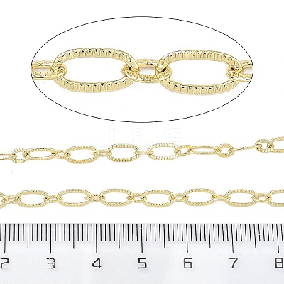 Brass Oval Link Chains KK-C251-27G-1
