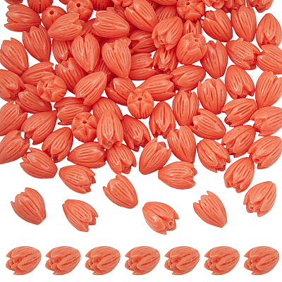 100Pcs Dyed Synthetic Coral Beads CORA-SC0001-19B-1