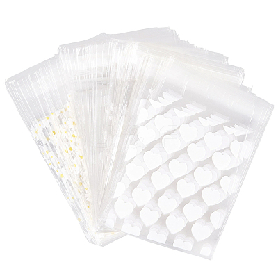 4 Bags 4 Styles Printed Transparent OPP Cellophane Storage Bags OPP-SP0001-07A-1