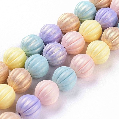 Spray Painted Resin Beads Strands X-RESI-N027-05B-1