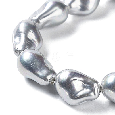Electroplated Glass Imitation Pearl Beads Strands BSHE-G035-01A-01-1-1