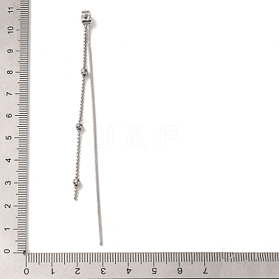 Brass Snake Chain & Ball Chain Ear Nuts KK-G510-16P-1