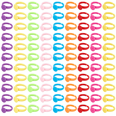 200Pcs Acrylic Open Cuff Ring Components SACR-SC0001-27-1
