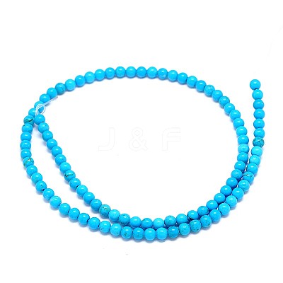 Natural Magnesite Round Bead Strands TURQ-E022-38C-4mm-1