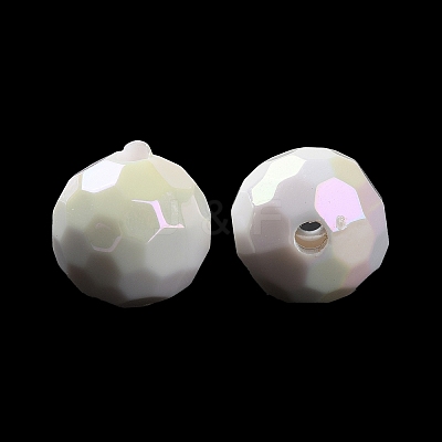 AB Color Plated Rainbow Acrylic Beads SACR-A006-09-1