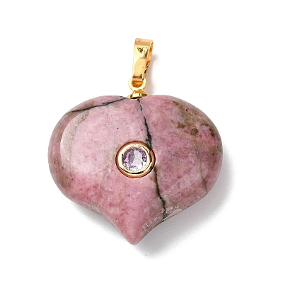 Natural Rhodonite Pendants G-B188-02G-08-1