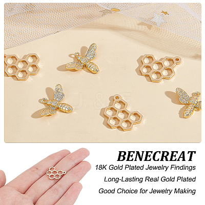 12Pcs 2 Style Brass Charms KK-BC0009-29-1