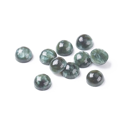 Natural Seraphinite Cabochons G-E557-07A-1