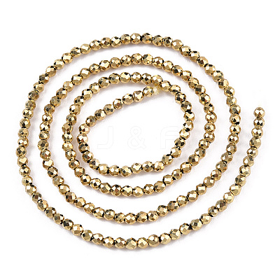Electroplate Glass Beads Strands LS-EGLA-T027-01G-1
