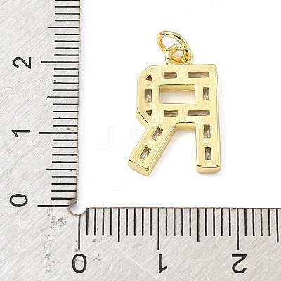 Brass Micro Pave Cubic Zirconia Pendants KK-V014-01G-18-1