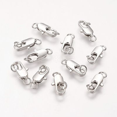 Brass Lobster Claw Clasps KK-KK801-P-1