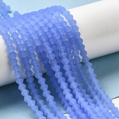 Imitation Jade Frosted Glass Bead Strands X1-GLAA-F029-JM4mm-B04-1
