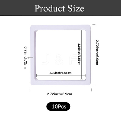 10Pcs Plastic 3D Film Floating Frame Displays Cases CON-SP0001-11C-01-1