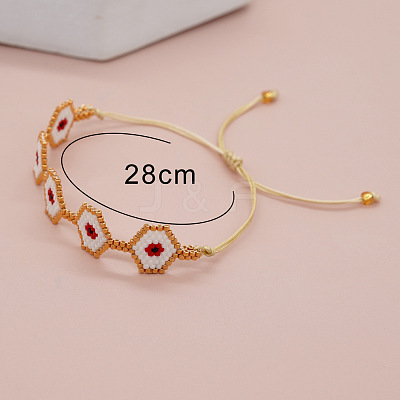 Handmade Glass Seed Bead Braided Bead Bracelets YX9052-1-1