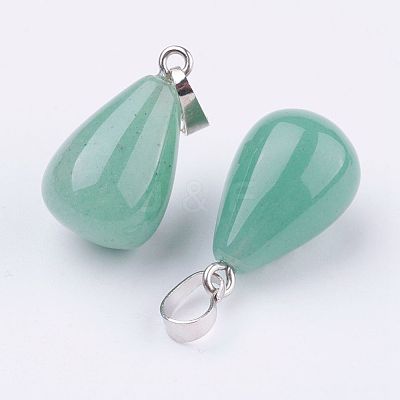Natural Green Aventurine Pendants G-K187-04G-1
