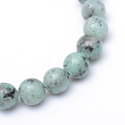 Natural Sesame Jasper/Kiwi Jasper Bead Strands X-G-R345-10mm-12-1