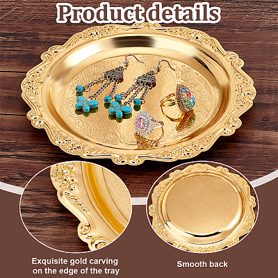 Iron Serving Trays DIY-WH0888-445G-1