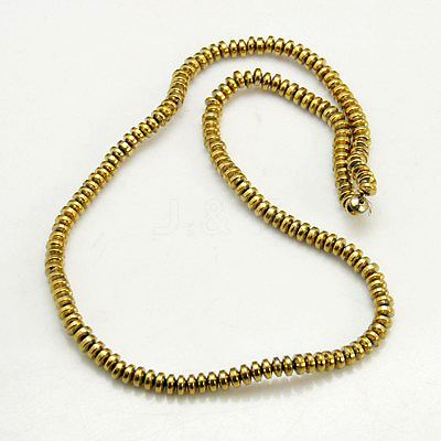 Non-Magnetic Synthetic Hematite Beads Strands G-C124-4x2mm-1-1