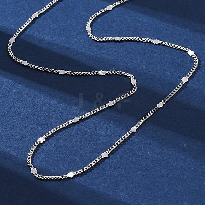 Brass Curb Chains Necklaces for Women NJEW-D302-09P-1