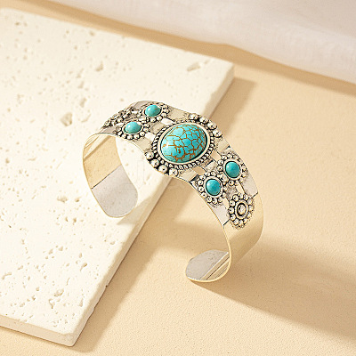 Alloy Cuff Bangles for Women WGC807D-02-1