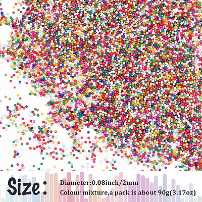 90G Glass Beads GLAA-GF0001-16-1