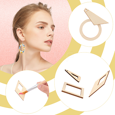 DIY Wooden Dangle Earring Making Kits DIY-SP0005-02-1