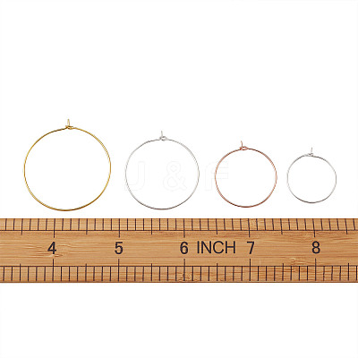 Brass Wine Glass Charm Rings KK-CD0001-05-1