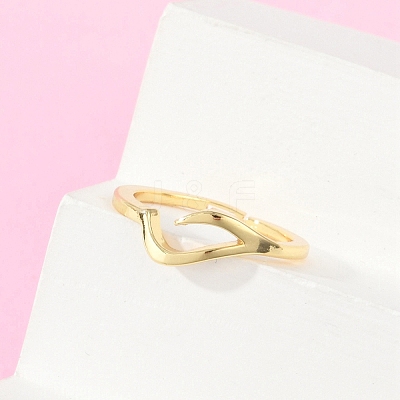 Brass Finger Rings for Women KK-P299-10G-1