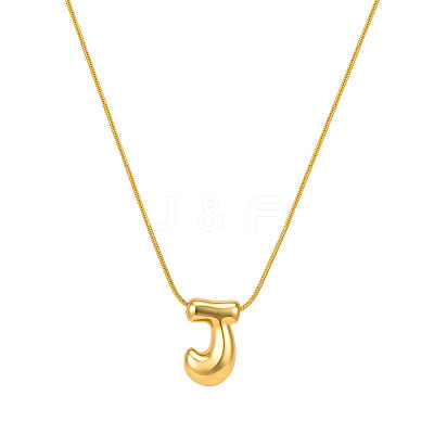 304 Stainless Steel Alphabet Pendant Necklaces for Men and Women GP1122-10-1