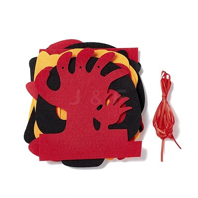 13Pcs Halloween Theme Felt Ornaments DIY-B054-03-1