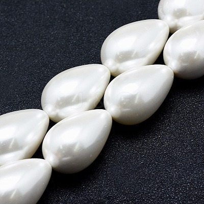 Electroplate Shell Pearl Beads Strands BSHE-G010-10x13mm-01-1