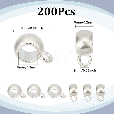 200Pcs Alloy Rondelle Tube Bails FIND-SC0009-52-1