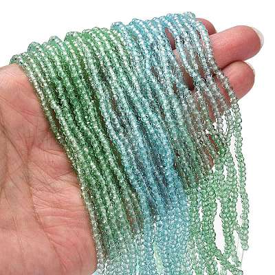 Transparent Painted Glass Beads Strands LS-DGLA-A034-T1mm-A16-1