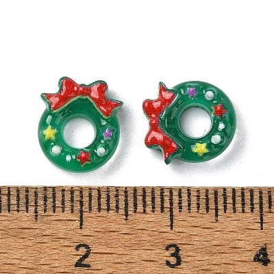 Green Christmas Series Resin Cabochons CRES-Q006-02H-1
