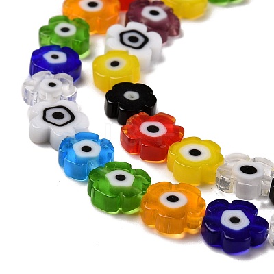 Handmade Millefiori Glass Bead Strands LAMP-J035-8mm-40-1