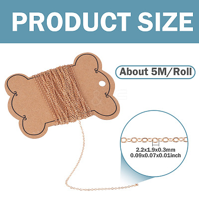 5M Brass Cable Chains CHC-TADJ0001-06KCG-1